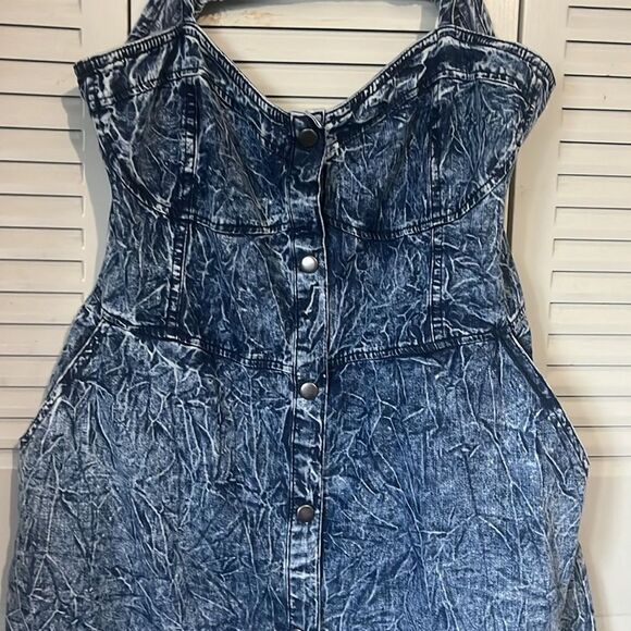 Vintage 90s bongo cute summer dress, has some stretch to it , button up front XL - Picture 3 of 9